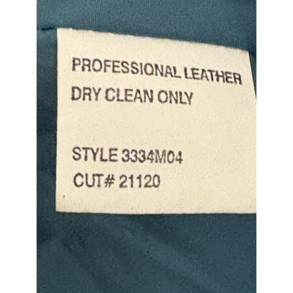Nancy Bolen City Girl Teal‎ Suede Leather Blazer Jacket Women Size S - Picture 8 of 8